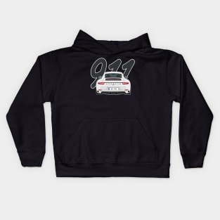 911 gts racing white Kids Hoodie